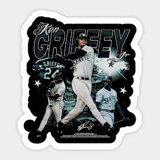 Ken Griffey Jr. Vintage Collage Sticker